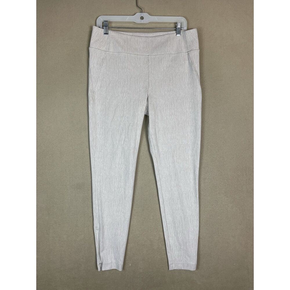 Athleta Pants Womens Large‎ Cream Delancey Skyline Textured Tight Stretch